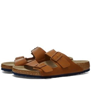 Birkenstock Arizona Soft Footbed Slide Sandal In Pecan